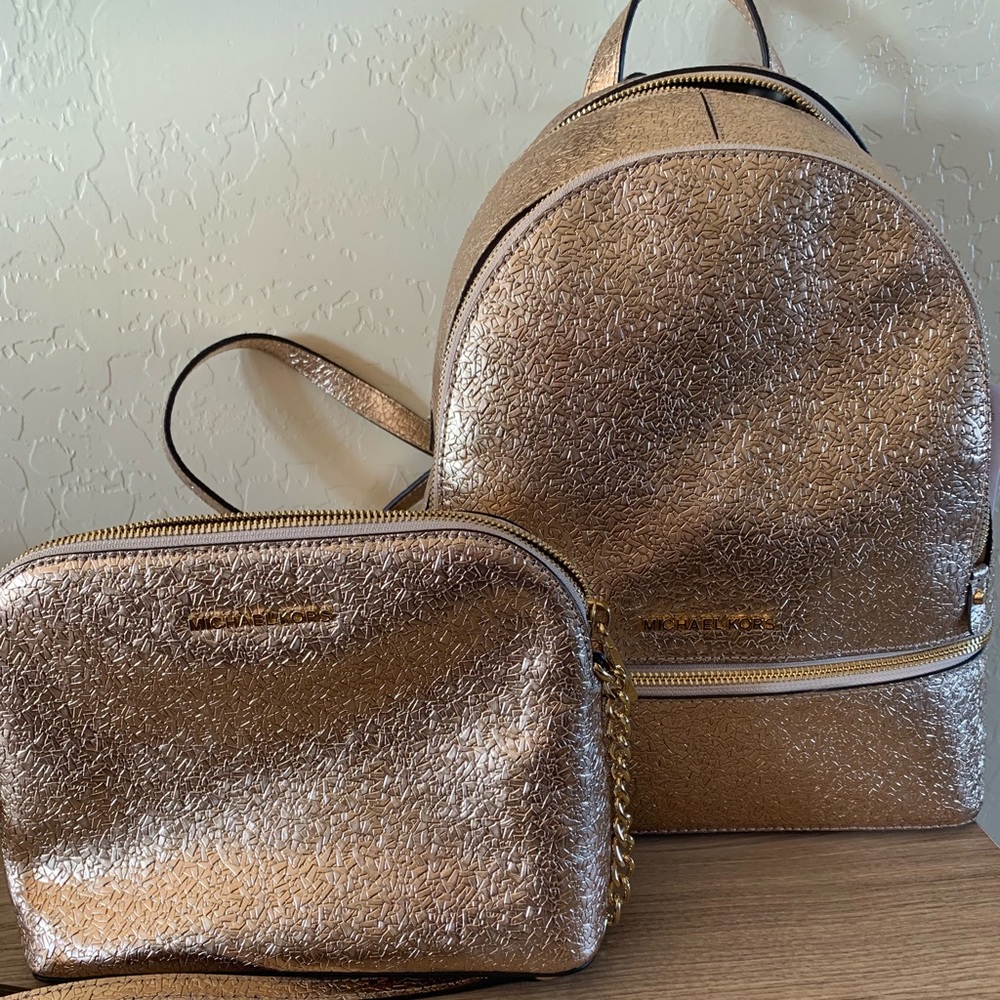 Micheal Kors Backpack Purse with Matching Handbag